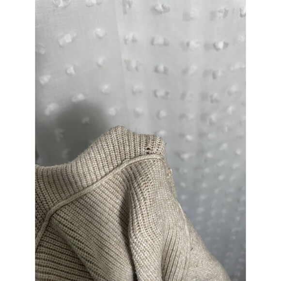 Free People Softly Structured Turtleneck Sweater Tunic Oatmeal Heather Medium - Picture 6 of 6